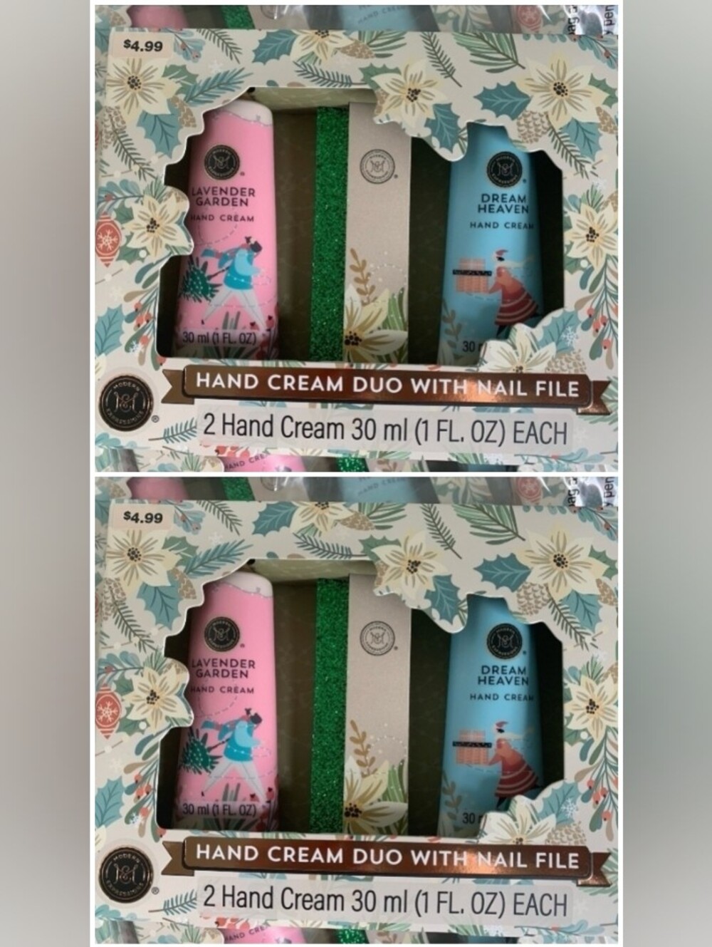 2 Sets Of Lavender Garden & Dream Heaven Hand Cream Duo with Nail File - New!